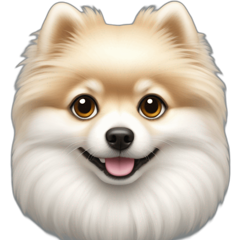 mini pomerian white emoji