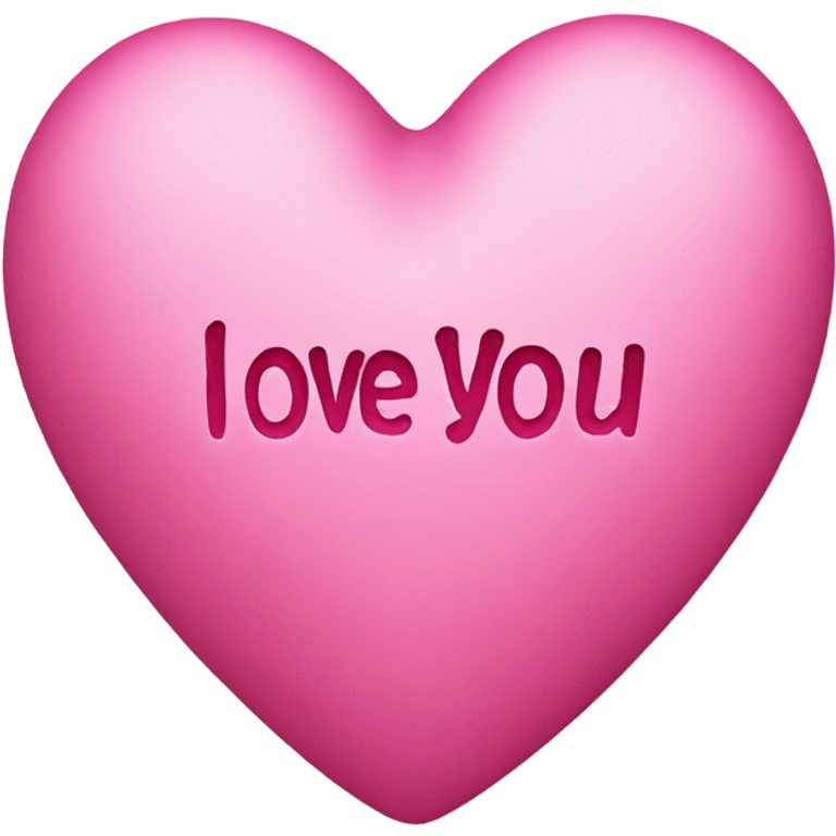 Pink heart that says I love you  emoji