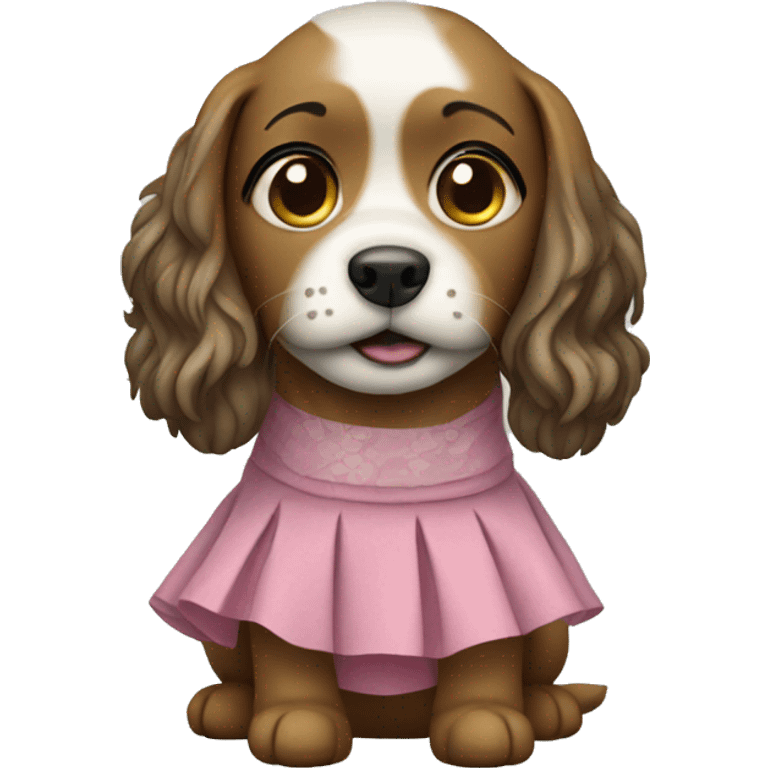 Dog with skirt emoji