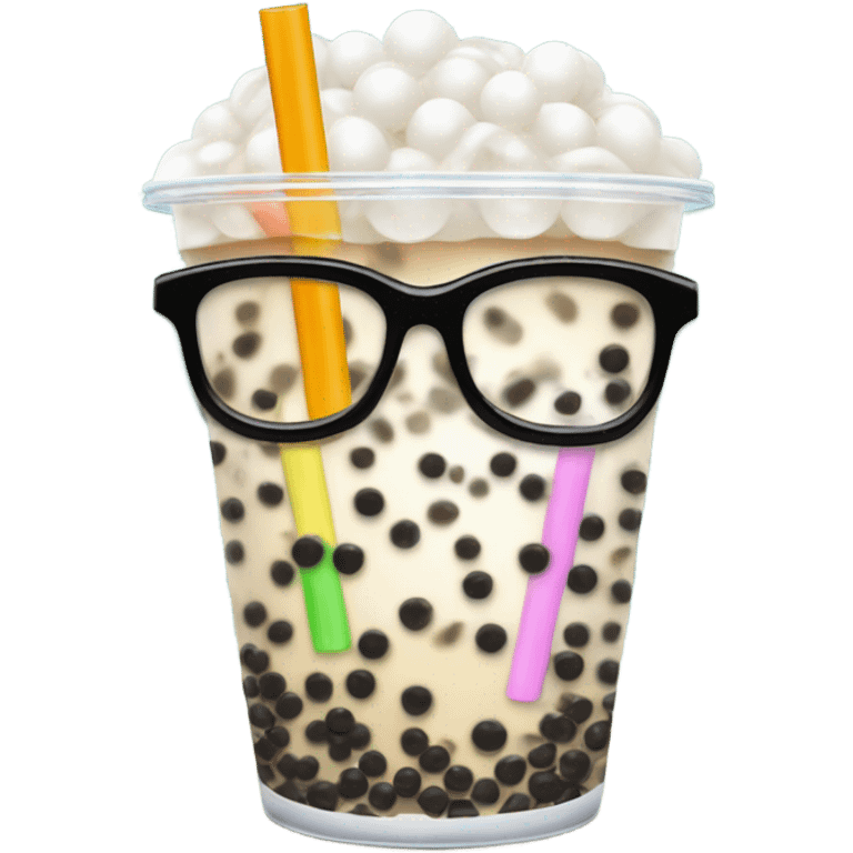 boba with glasses  emoji