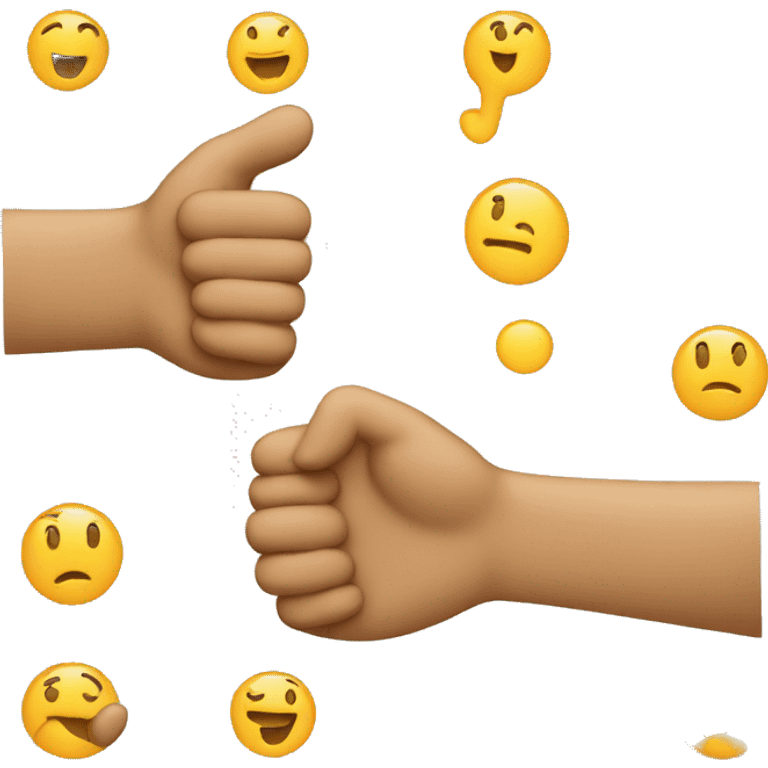 handshake but only shaking the fingers until half of their lenght emoji