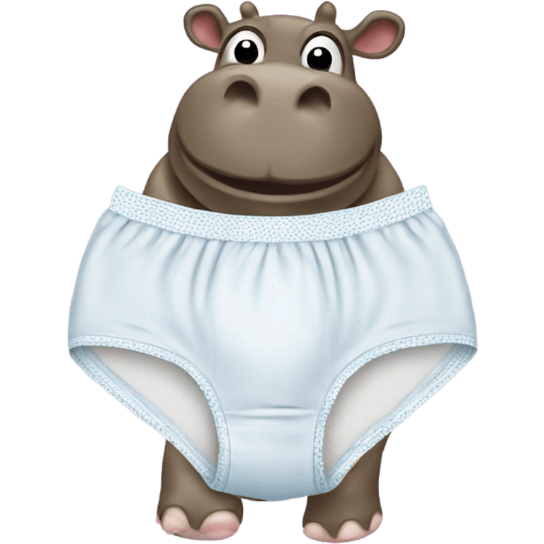 underwear on a hippopotamus  emoji