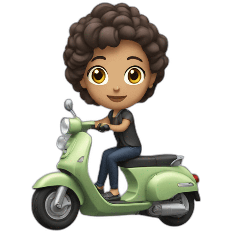 Camille Griselin en scooter emoji