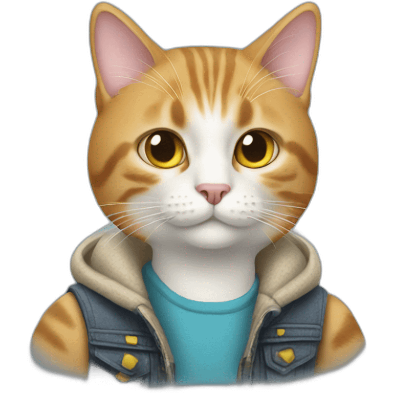 cat version of marty mcfly emoji