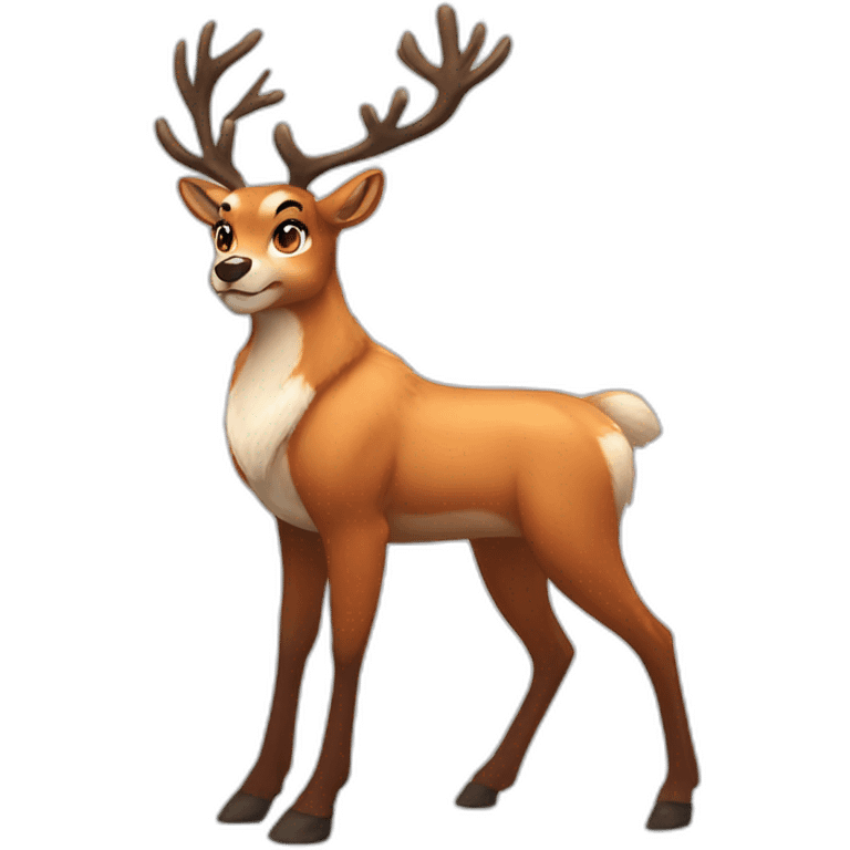 Reindeer vixen muscular intimidating emoji