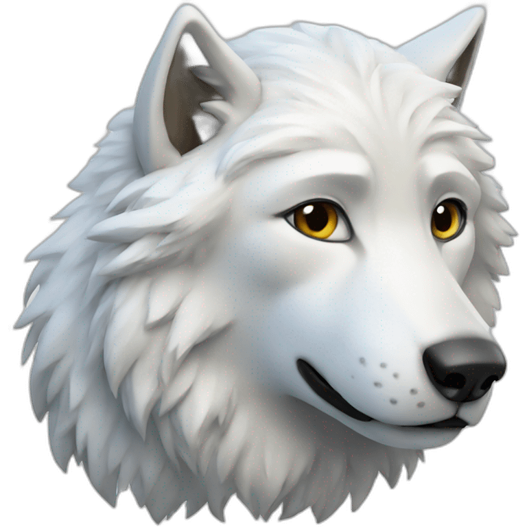 Loup blanc emoji