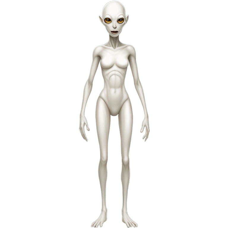 a white alien woman full body emoji