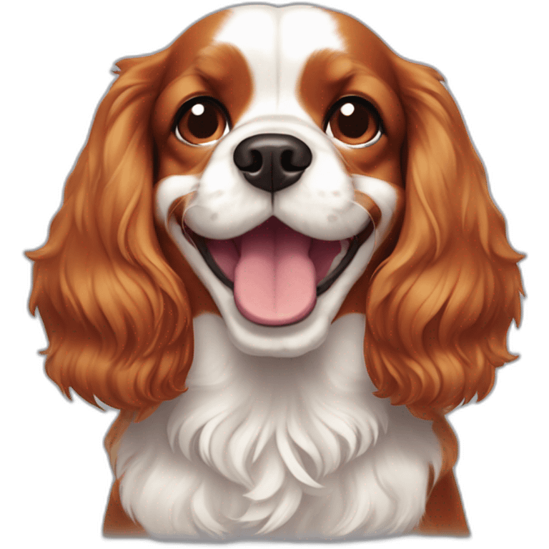 smiling cavalier king charles emoji