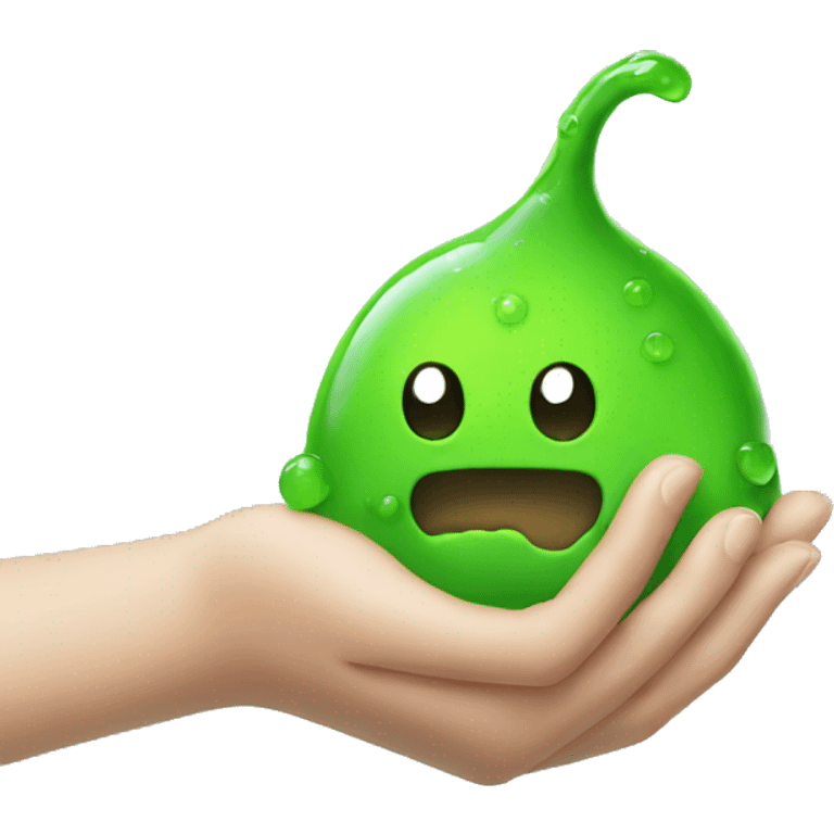 slime in hand emoji