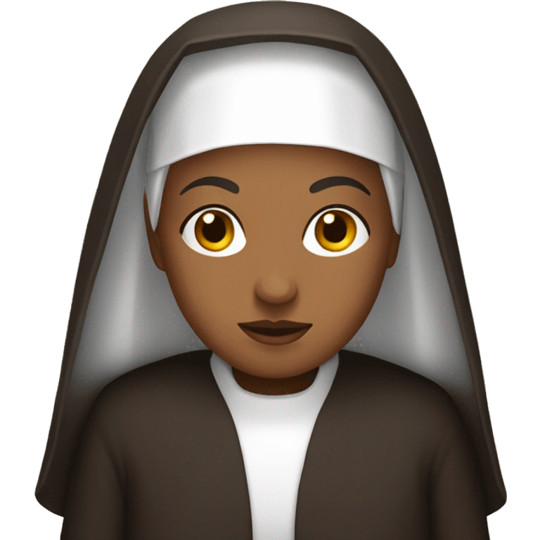 a nun with a brown habit emoji