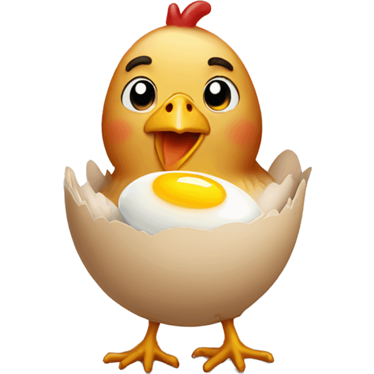 chicken with egg emoji