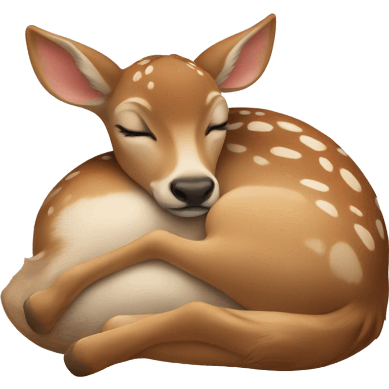 sleeping fawn emoji