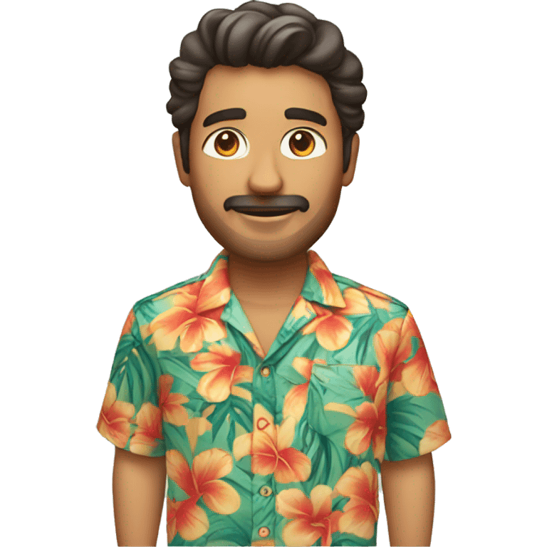 cool hawaiian shirt male emoji