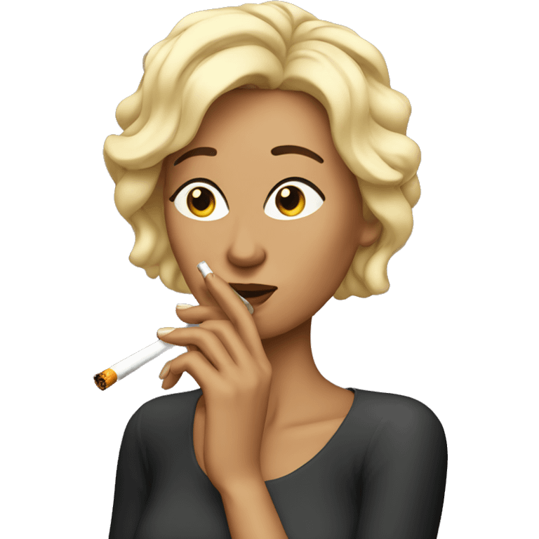 Woman smoking cigarette  emoji