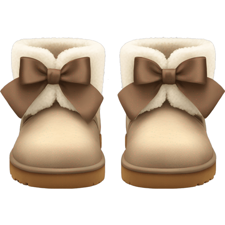 UGG slippers with bows emoji