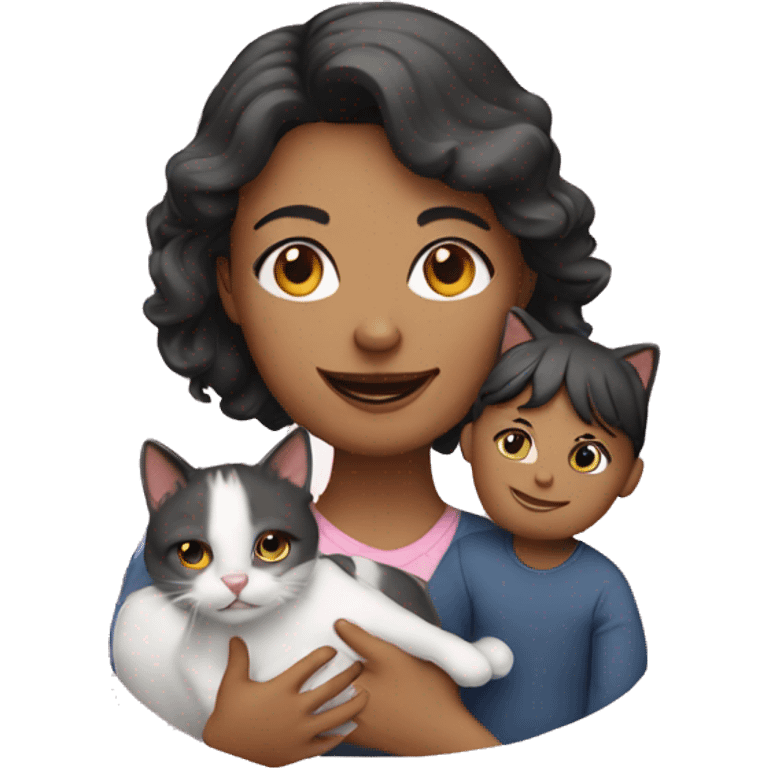 Mum with cat emoji