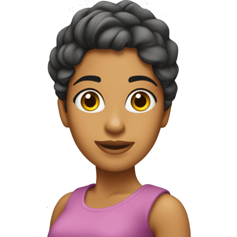 Emoji de chica emprendedora de aritos emoji