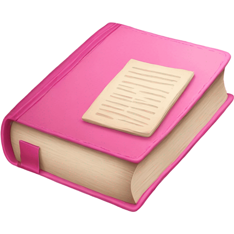 Pink book emoji