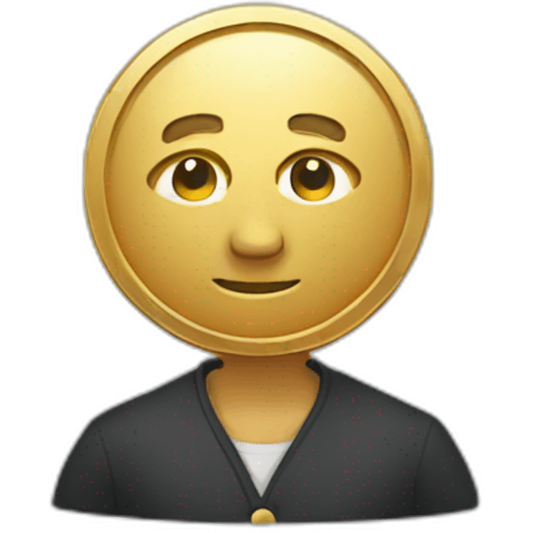 man with coin head emoji