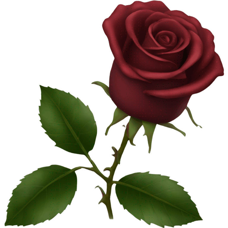 dark red rose emoji