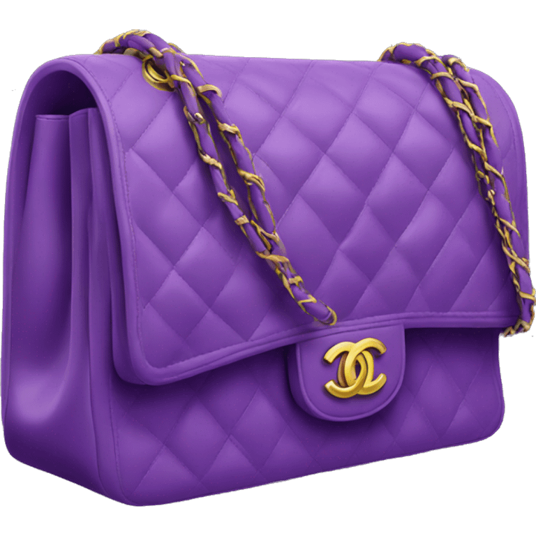 Chanel bag purple emoji