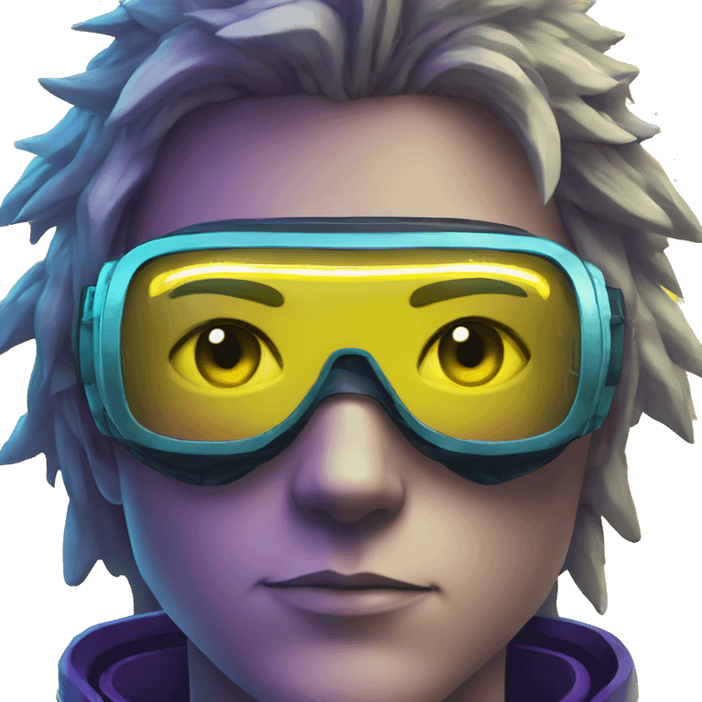 agent, laser eyes, yellow face, cyberpunk, code, cyan and purple colors, only upper body portrait emoji