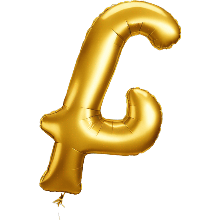 Gold balloon number 4 emoji