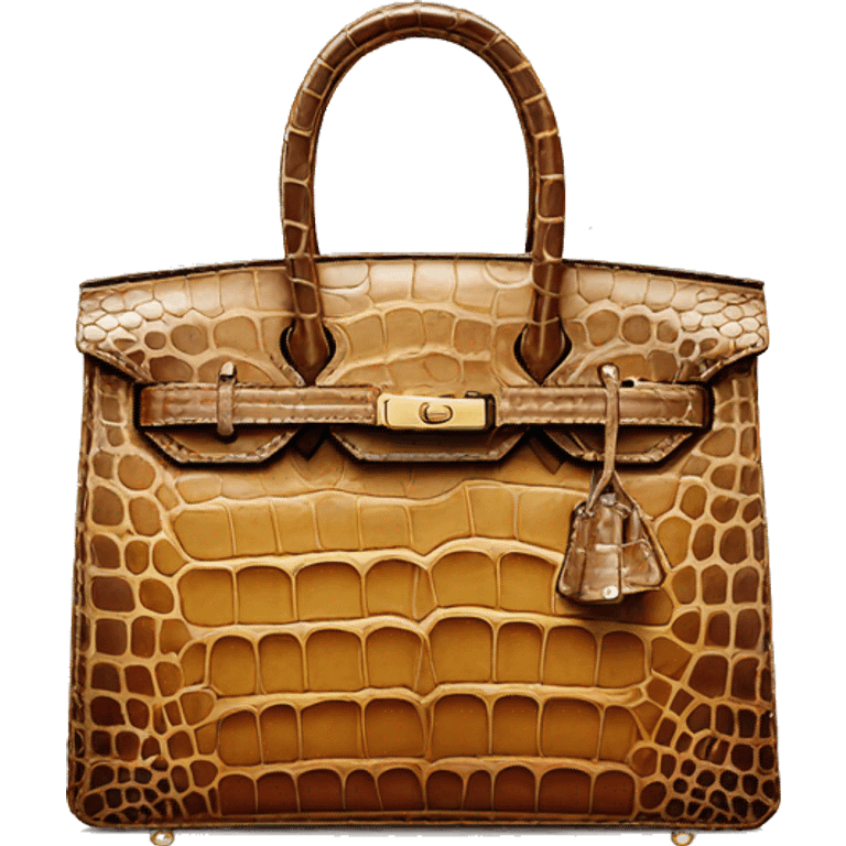 Crocodile leather bag birkin  emoji