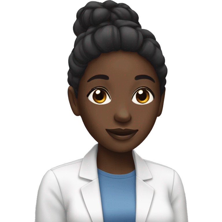 black girl doing skincare emoji