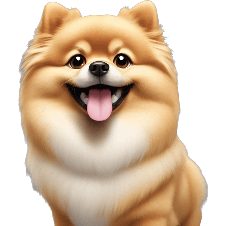 happy smiling pomeranian lulu dog  emoji