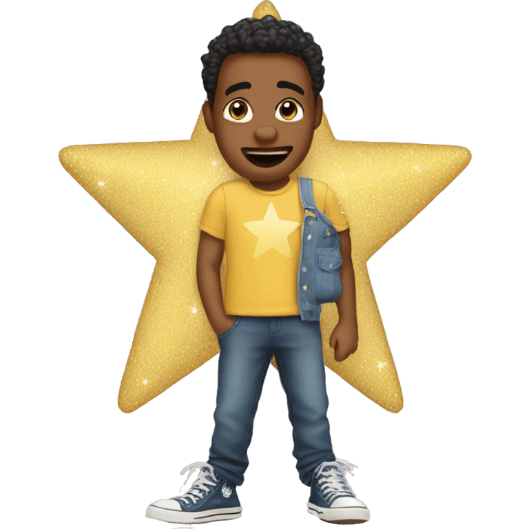 Star wearing converse emoji