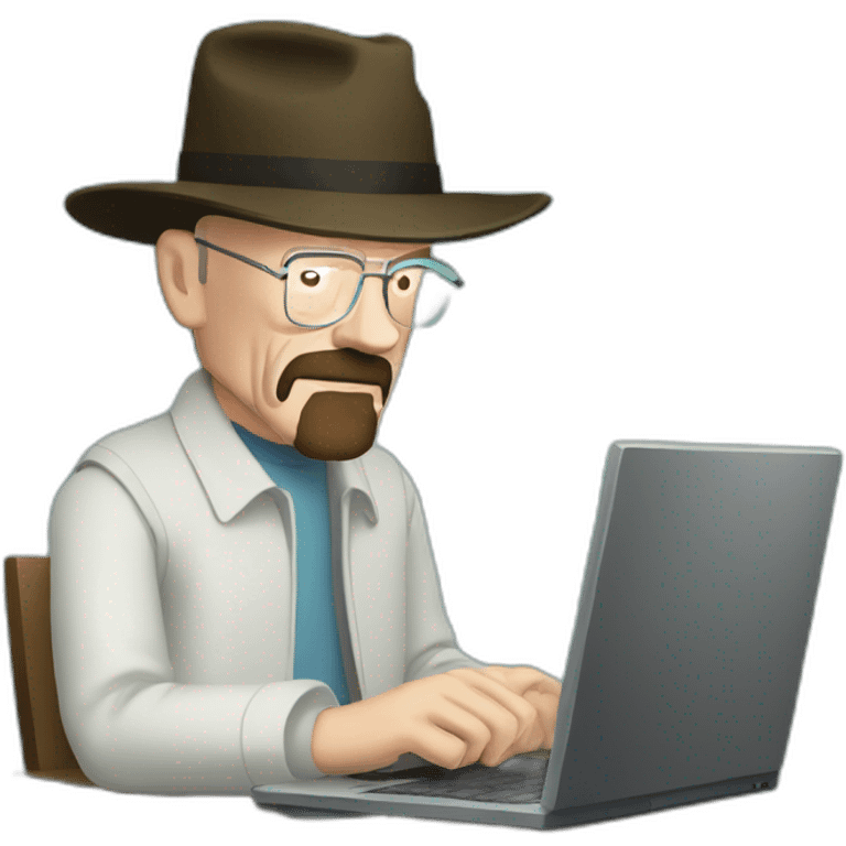 Walter white hacking on laptop emoji