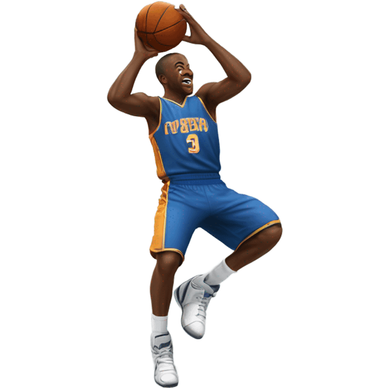 Hyper realistic professional men’s basketball player shooting a jumpshot emoji