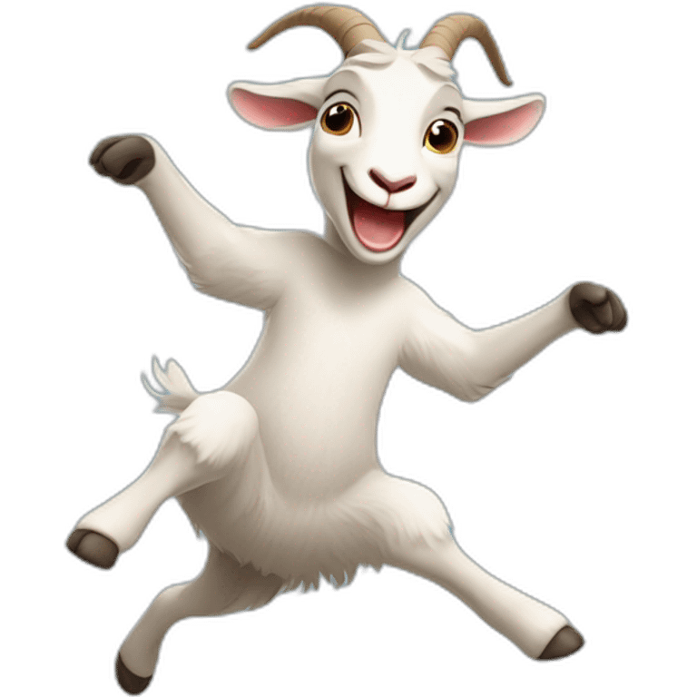 happy dancing goat emoji