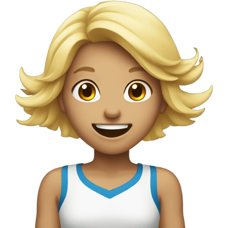 Girl cheering  emoji