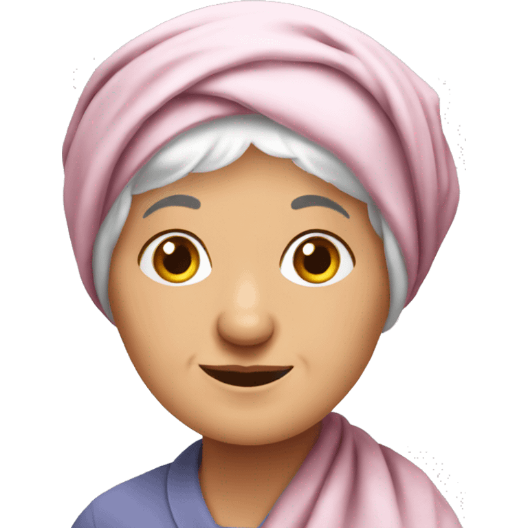 Eastern european granny with head scarf emoji