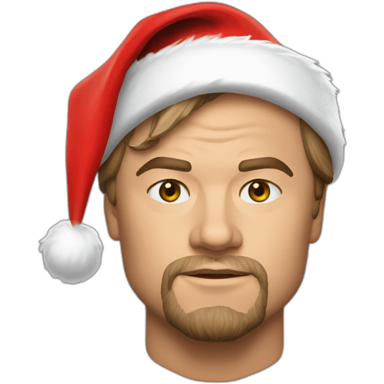 leonardo dicaprio santa hat emoji