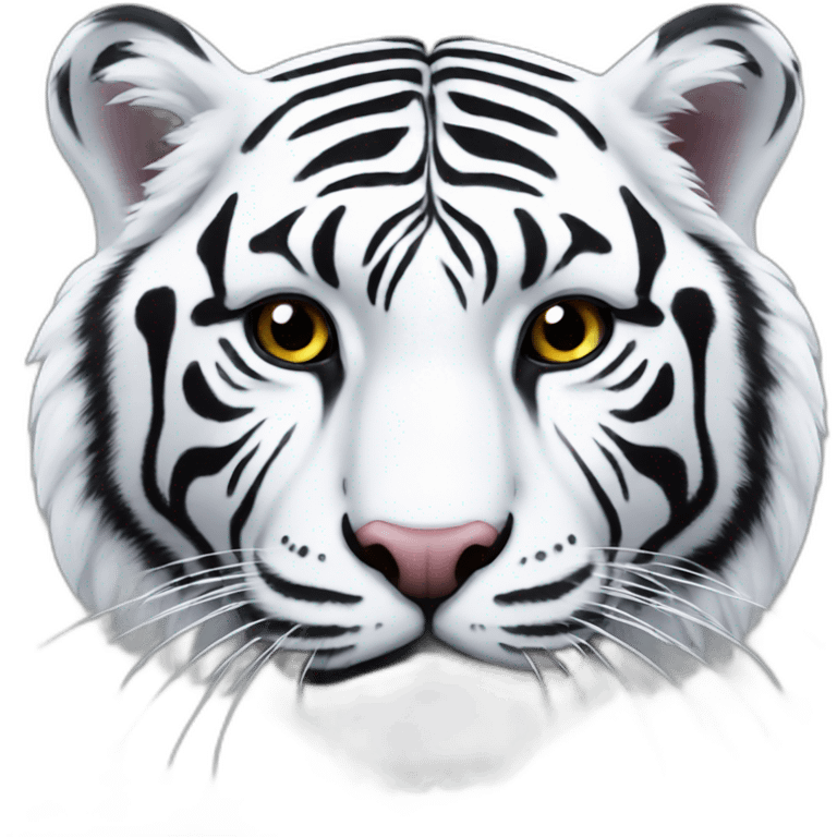 white Siberian tiger emoji