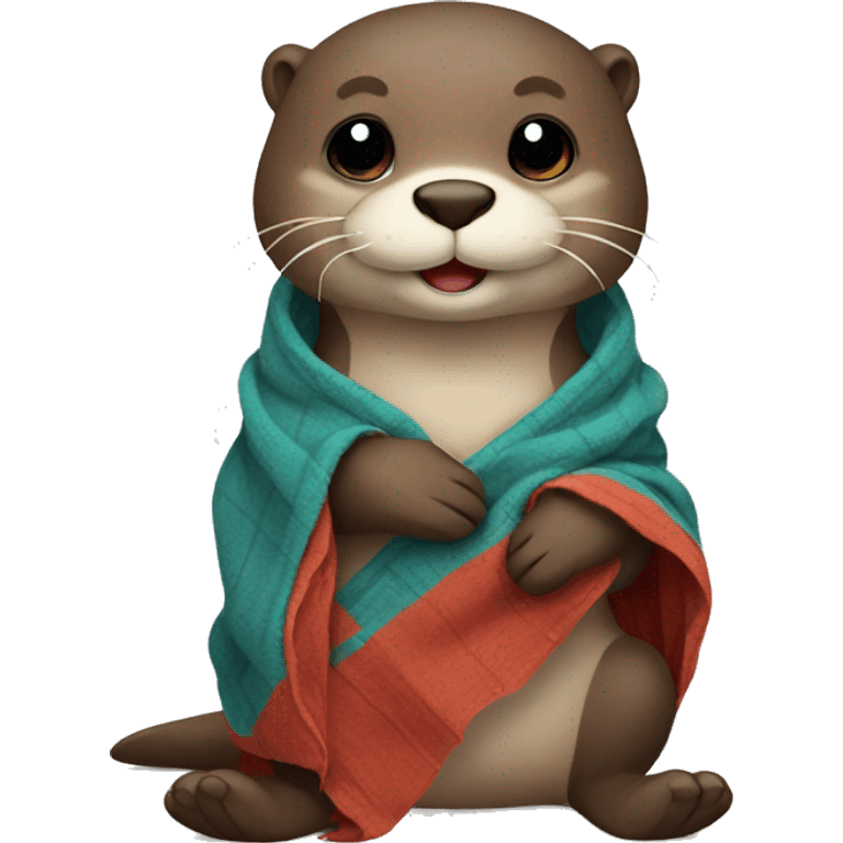 Otter with blanket emoji