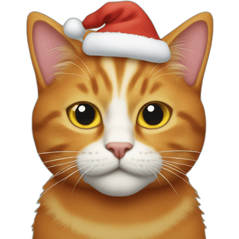 Santa clause Ginger cat  emoji