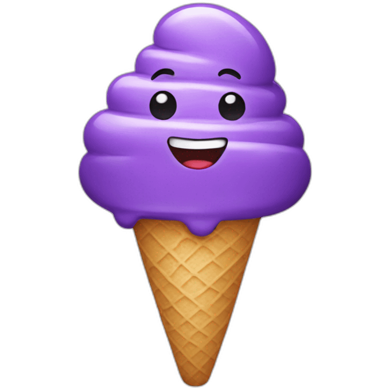 Purple ice cream emoji