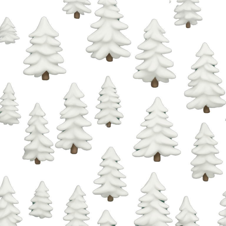  actual white fir christmas tree isolated.  emoji