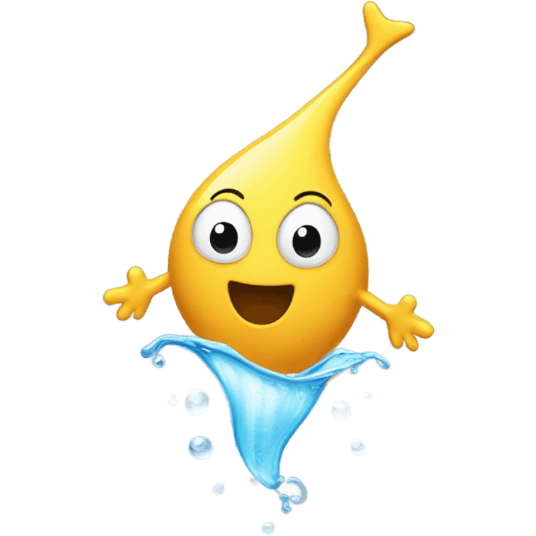 Happy swimming sperm emoji