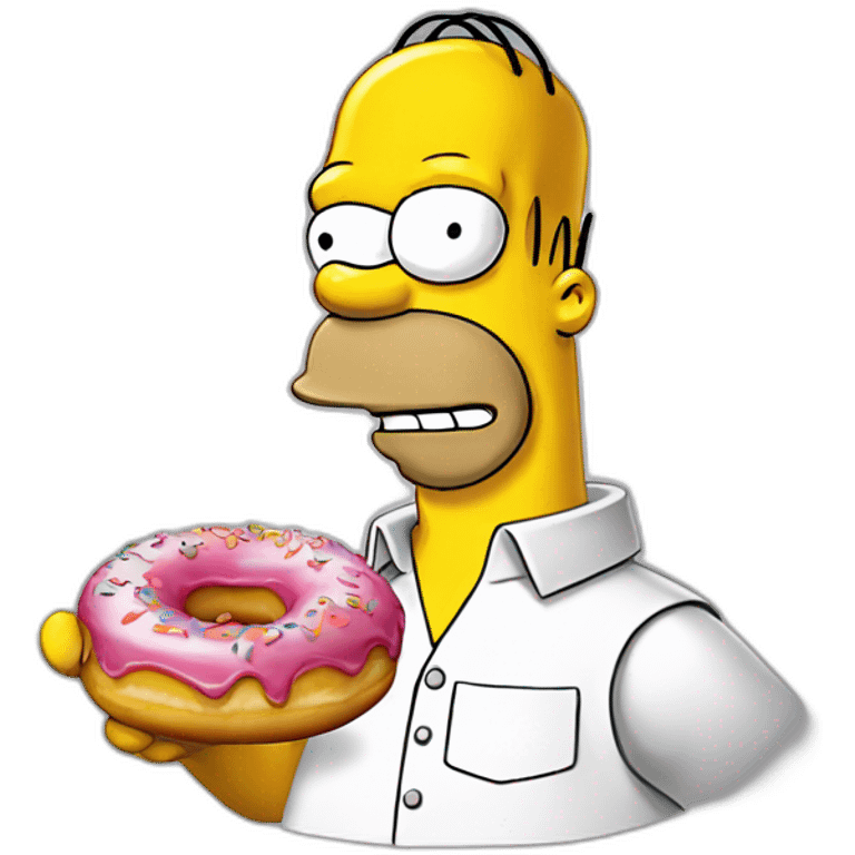 Homer simpson avec son donuts emoji