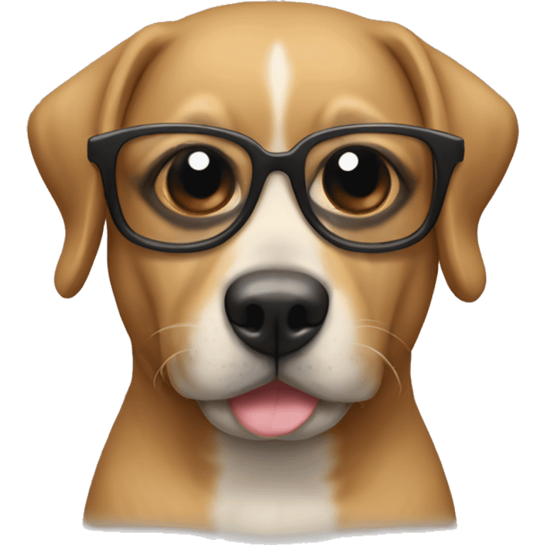 Perro con gafas  emoji