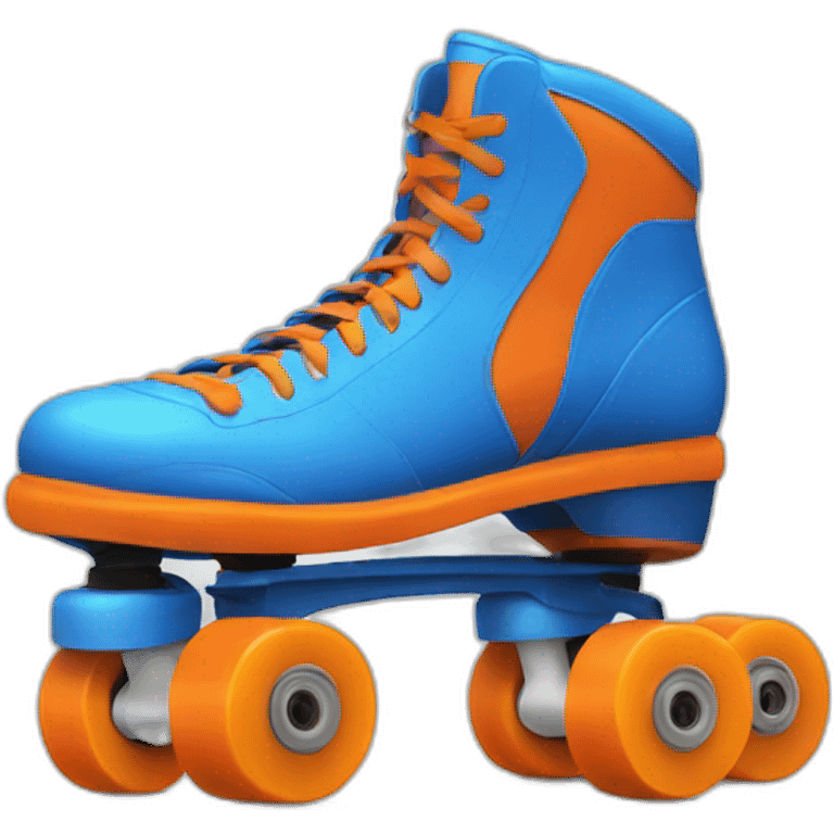 orange and blue roller skate emoji