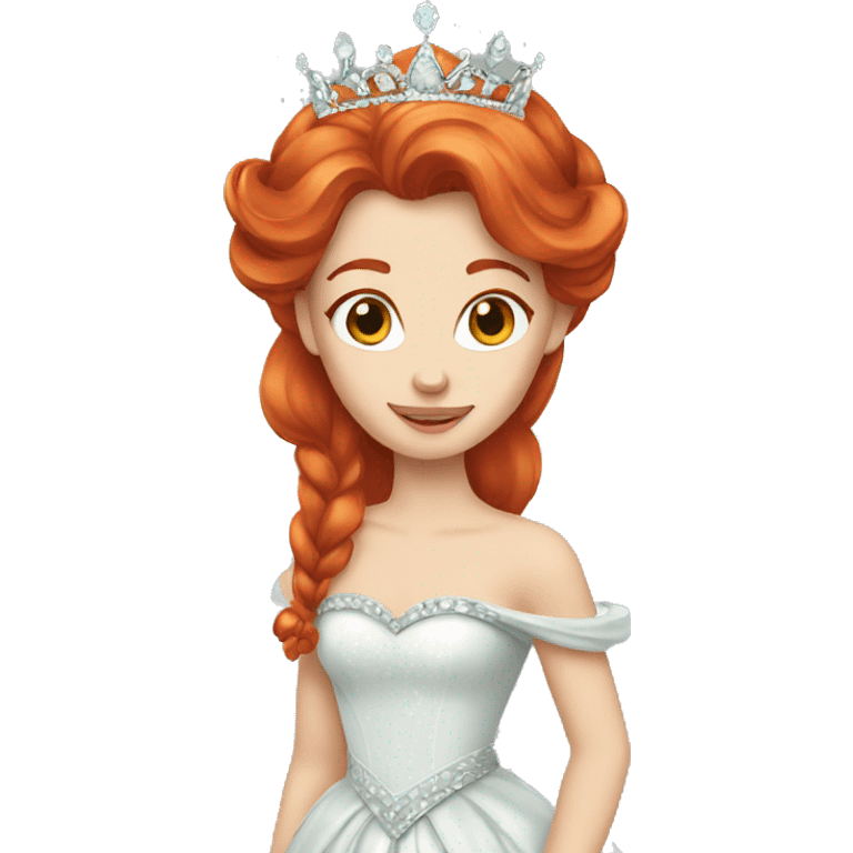 red head princess wearing a tiara emoji