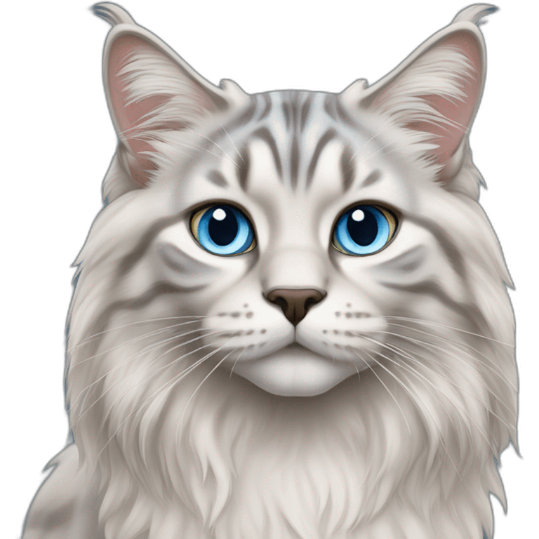 Blue lynx point female Siberian cat emoji