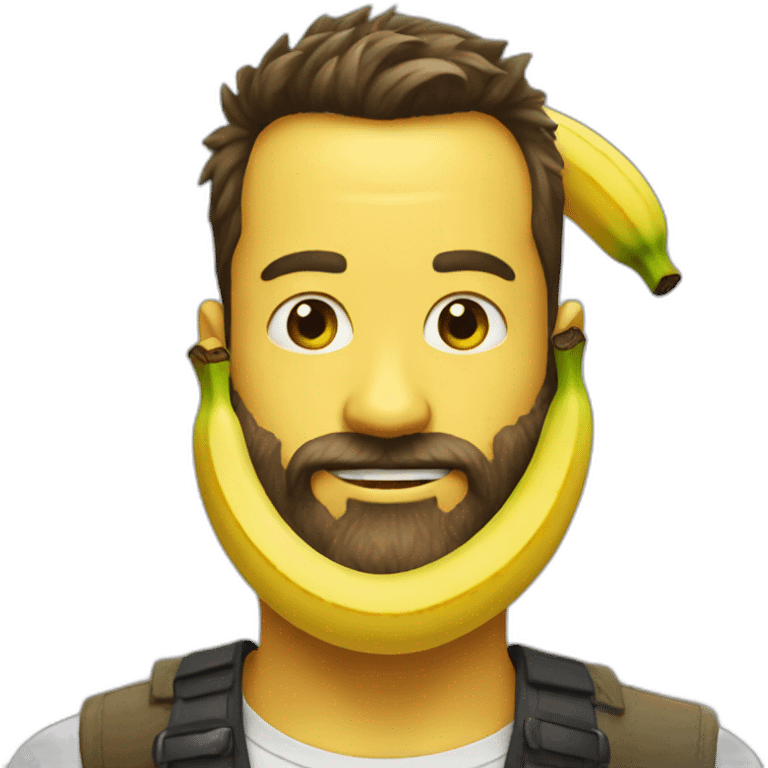 banana beard emoji