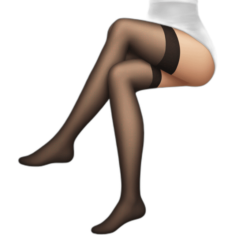 Women's legs in stockings emoji